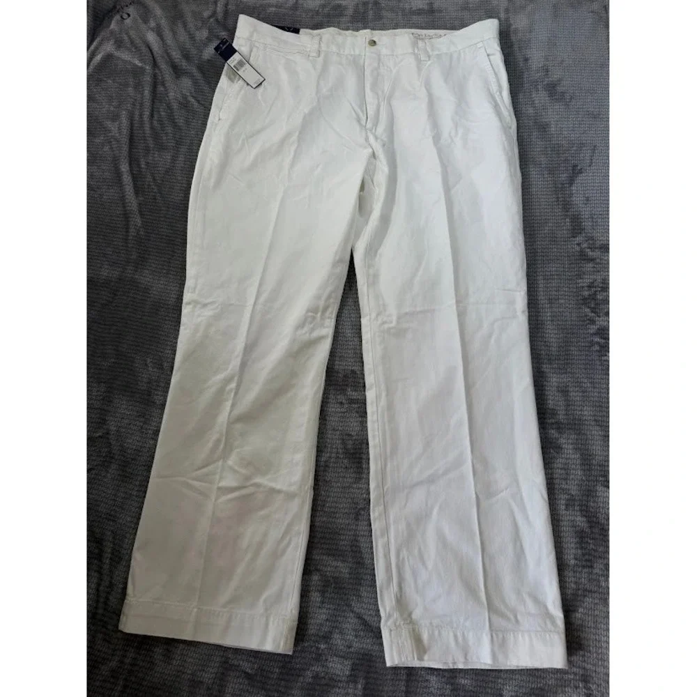 Polo Ralph Lauren Mens White Classic Cotton Chino Pocketed Pants 40x32 NWT
